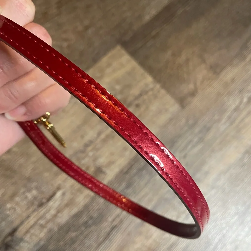 Louis Vuitton Red Vernis Pochette Strap - Picture 3 of 8